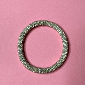 Nepal Style Roll-On Bracelet Silver